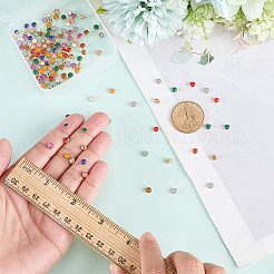 150Pcs 10 Colors 4-Hole Brass Buttons&nbsp;BUTT-FG0001-61