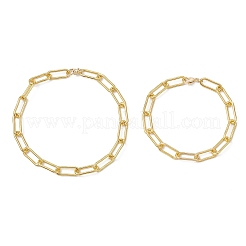 2Pcs 2 Styles Iron Paperclip Chain Pet Collars&nbsp;NJEW-JN05393