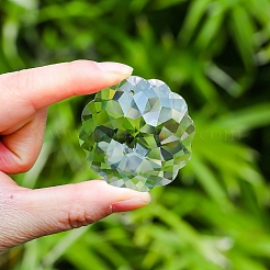 花のファセット K9 ガラス サンキャッチャー  ぶら下げ飾り  レインボーメーカー  庭や家の装飾に  透明  45mm&nbsp;PW-WG401CC-01