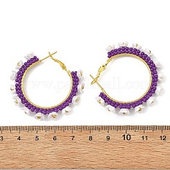 Glass Hoop Earrings&nbsp;EJEW-MZ00827-02