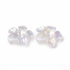 Transparent Acrylic Bead Caps&nbsp;X-OACR-E013-11