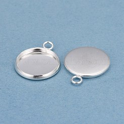 304 Stainless Steel Pendant Cabochon Settings&nbsp;LS-STAS-F191-14S-D