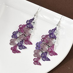430 Stainless Steel Butterfly Dangle Earrings&nbsp;EJEW-A137-02P-02