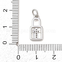 Brass Micro Pave Clear Cubic Zirconia Pendants&nbsp;KK-G544-08P-01