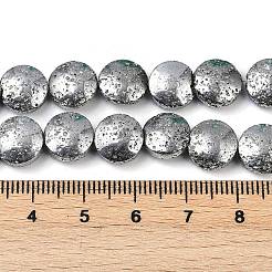 Electroplated Natural Lava Rock Beads Strands&nbsp;G-K388-01G