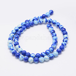 Natural Ocean White Jade Beads Strands&nbsp;G-E346-8mm-04