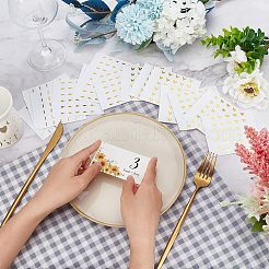 80シート4スタイルの漫画ニンジン＆鶏＆魚＆牛の食事ステッカー  粘着性の正方形の紙ラベル  ゴールド  7.8x9cm  30pcs /シート  20枚/スタイル&nbsp;DIY-OC0008-68A