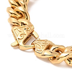 Ion Plating(IP) 304 Stainless Steel Coffee Bean Link Chain Bracelet for Men Women&nbsp;BJEW-E009-19G-02