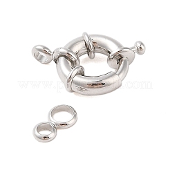ラックメッキ真鍮製引き輪  長持ちメッキ  鉛フリー＆カドミウムフリー  プラチナ  9x3mm  穴：3mm&nbsp;KK-S384-23P-01