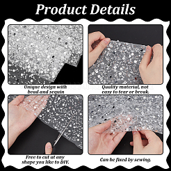 1 Yard Sequins Polyester Mesh Fabric&nbsp;DIY-FG0008-23A