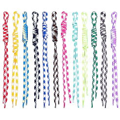 バッグ飾り用ナイロンペンダントデコレーション12個12色  ミックスカラー  255x13~14mm  穴：25x8mm  1pc /カラー&nbsp;AJEW-SC0031-93
