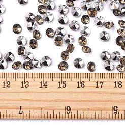 模造台湾アクリルラインストーン尖底カボション  多面カット  ダイヤモンド  濃いグレー  5.5x4mm&nbsp;GACR-A003-5.5mm-23