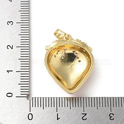 Brass Micro Pave Cubic Zirconia Pendants&nbsp;X-KK-P290-62G