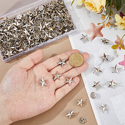 100Pcs Alloy Star Brooch&nbsp;JEWB-FH0002-51P