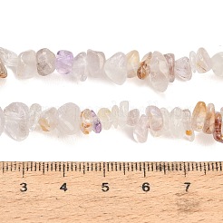 天然紫ルチルクォーツビーズ連売り  チップ  5~14.5x4~8x3.5~6mm  穴：0.7~0.8mm  31.89~32.05''（81~81.4センチメートル）&nbsp;GG-CBAE051-A02-01