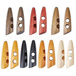 70Pcs 7 Colors 2-Hole Wood Buttons&nbsp;BUTT-GF0004-20