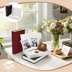 3Pcs 3 Colors Book Shaped Linen Magnetic Storage Boxes&nbsp;CON-GW0001-04