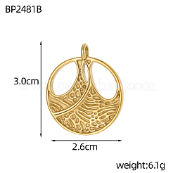 304 Stainless Steel Pendants&nbsp;STAS-OY006-04G