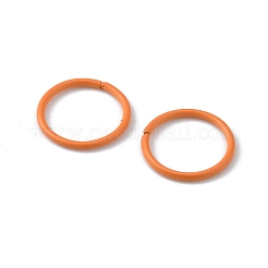 亜鉛合金製オープン丸カン（焼き付け塗装）100個  ラウンド  オレンジ  16ゲージ  12.2x1.2mm  内径：9.8mm&nbsp;FIND-WH0032-85B-15