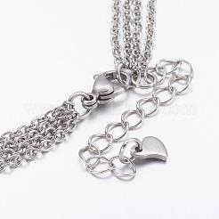 Tarnish Resistant 316 Surgical Stainless Steel Tiered Necklaces&nbsp;NJEW-JN01951