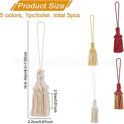 5Pcs 5 Colors Polyester Tassel Pendant Decorations&nbsp;DIY-BC0005-62