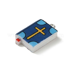 Opaque Resin Rectangle Pendants&nbsp;FIND-Z043-01P