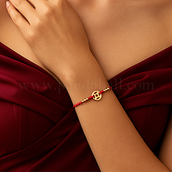 2Pcs 2 Colors Old Coin Lucky Charm Slider Bracelets&nbsp;BJEW-GO0002-06
