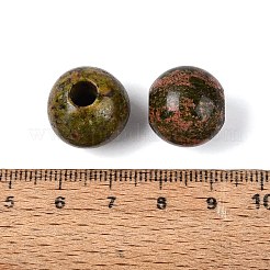 Natural Unakite European Beads&nbsp;G-Q602-09C-09