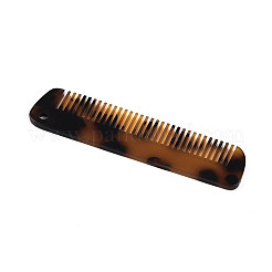 セルロースアセテート（樹脂）ビッグペンダント  くし  サドルブラウン  78.5x18.5x2.5mm  穴：3mm&nbsp;KY-N024-07