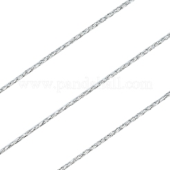 6プライメタリックコード  ジュエリー作りのための  ラウンド  銀  0.4mm  約54.68ヤード（50m）/ロール&nbsp;MCOR-CJ0001-03C-02