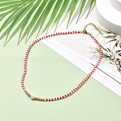 女の子の女性のためのウィング＆クロス＆ハート＆スターペンダントネックレス  ガラスビーズネックレス  ゴールドカラー  レッド  インチ（36~45cm）  3個/セット&nbsp;NJEW-JN03688
