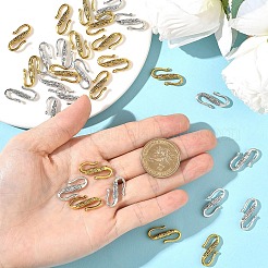 チベットスタイルの合金Sフック留め具30色2個  カドミウムフリー＆鉛フリー  ミックスカラー  22x12x3.5mm  15個/カラー&nbsp;TIBE-YW0001-96