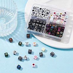 160Pcs 4 Styles Craft Acrylic Beads&nbsp;MACR-YW0002-74