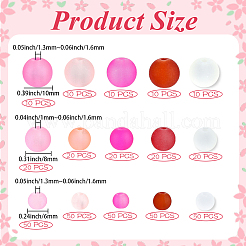 400Pcs 15 Colors Baking Paint Transparent Glass Beads&nbsp;GLAA-PA0001-82B