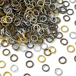 鉄真鍮オープンジャンプリング1200個6色  ラウンド  ミックスカラー  21ゲージ  5x0.7mm  内径：3.5mm  200個/カラー&nbsp;IFIN-YW0003-04