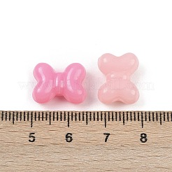 プラスチックビーズ  模造ゼリービーズ  蝶結び  ミックスカラー  15.5x14.5x8mm  穴：1.5mm  625個/ 500g&nbsp;KY-B005-05A