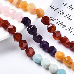 Chakra Theme Natural Tiger Eye & Rose Quartz & Amethyst & Topaz Jade & Red Agate & Amazonite & Sodalite Beads Strands&nbsp;G-S376-002C