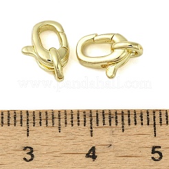 真鍮カニカン  カドミウムフリー＆ニッケルフリー＆鉛フリー  ゴールドカラー  11x8x4.5mm  穴：2.5mm&nbsp;KK-B089-29G