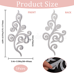Ethnic Style Flower Pattern Computerized Embroidery Appliques&nbsp;PATC-WH0010-36B