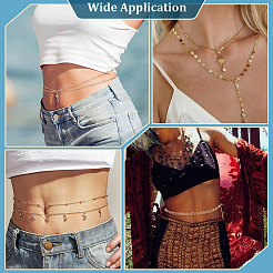 6 Styles Alloy Double Lyaer Round Ball Chain Waist Chains for Women&nbsp;AJEW-PH0008-07
