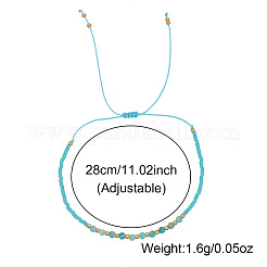 天然アマゾナイトビーズ編みビーズブレスレット  女性用ガラスシードビーズジュエリー  11.02インチ（28cm）&nbsp;KZ2587-3