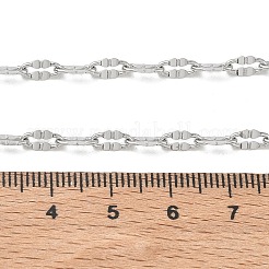 4mm 304ステンレススチール製ダブチェーンネックレス  変色なし  ステンレス鋼色  17.72インチ（45cm）  リンク：7.5x4x0.8mm&nbsp;NJEW-D328-03P-01