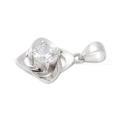 Fine Silver Cubic Zirconia Pendants&nbsp;STER-S008-01A-P