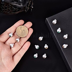 6組3色のティアドロップ型アクリル人形用クラフトアイ  bjd人形の安全アニマルアイ作りに  ミックスカラー  10x8mm  穴：1.2mm  2ペア/カラー&nbsp;DIY-GA0004-57C
