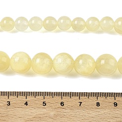Natural Golden Silk Jade Graduated Round Beaded Necklaces&nbsp;NJEW-F368-02P