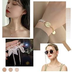 DIY Imitation Pearl Beaded Chain Bracelet Necklace Making Kit&nbsp;CHC-BBC0001-07