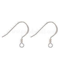 925スターリングシルバーピアスフック  スタンプ925個付き  銀  16x19x1.4mm  穴：1.5mm  24ゲージ  ピン：0.5mm&nbsp;STER-K167-049D-S