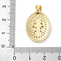 Brass Micro Pave Cubic Zirconia Pendants&nbsp;KK-S510-44G-02