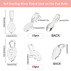 30Pcs 2 Styles Alloy Pinch Bails&nbsp;FIND-BBC0005-19