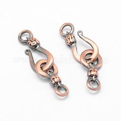 Brass S Hook Clasps&nbsp;KK-G323-13R-RS